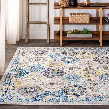 Modern Persian Boho Vintage Trellis Area Rug